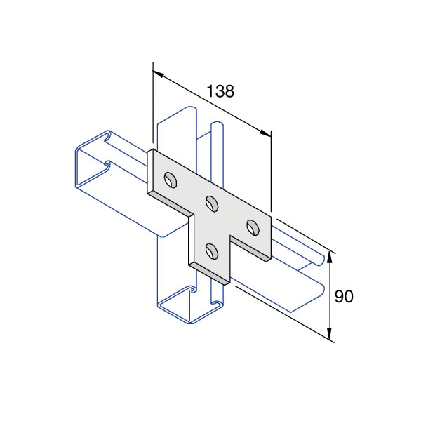 Unistrut P1031 T Flat Plate Washer 4 Hole