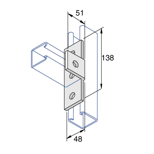 Unistrut P1033 90 Degree Angle Bracket 4 Hole