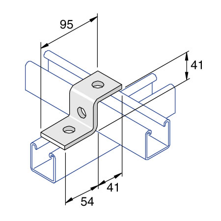 Unistrut P1045 Z Bracket 3 Hole