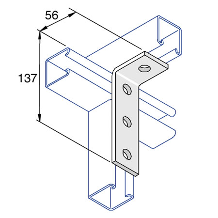 Unistrut P1278 90 Degree Angle Bracket 4 Hole