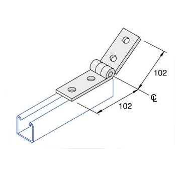 Unistrut P1354 4 Hole Variable Angle Fitting