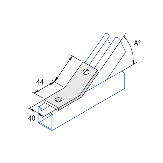 Unistrut P2097 60 Degree Angle Fitting