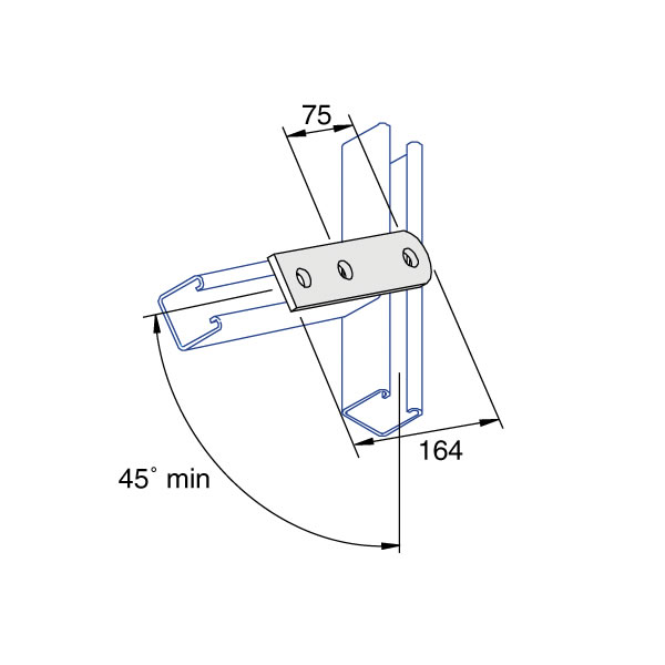 Unistrut P2322 Flat Variable Fitting