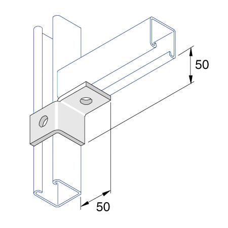 Unistrut P2341-R Right Hand Fitting Bracket