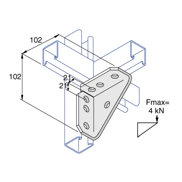 Unistrut P2484 90 Degree Gusset Bracket