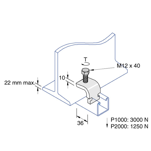 Unistrut P2489 Universal Beam Clamp