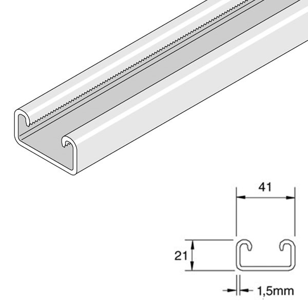 Unistrut P4000 Shallow Plain Channel x 3m