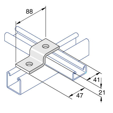 Unistrut P4045 Z Bracket 2 Hole