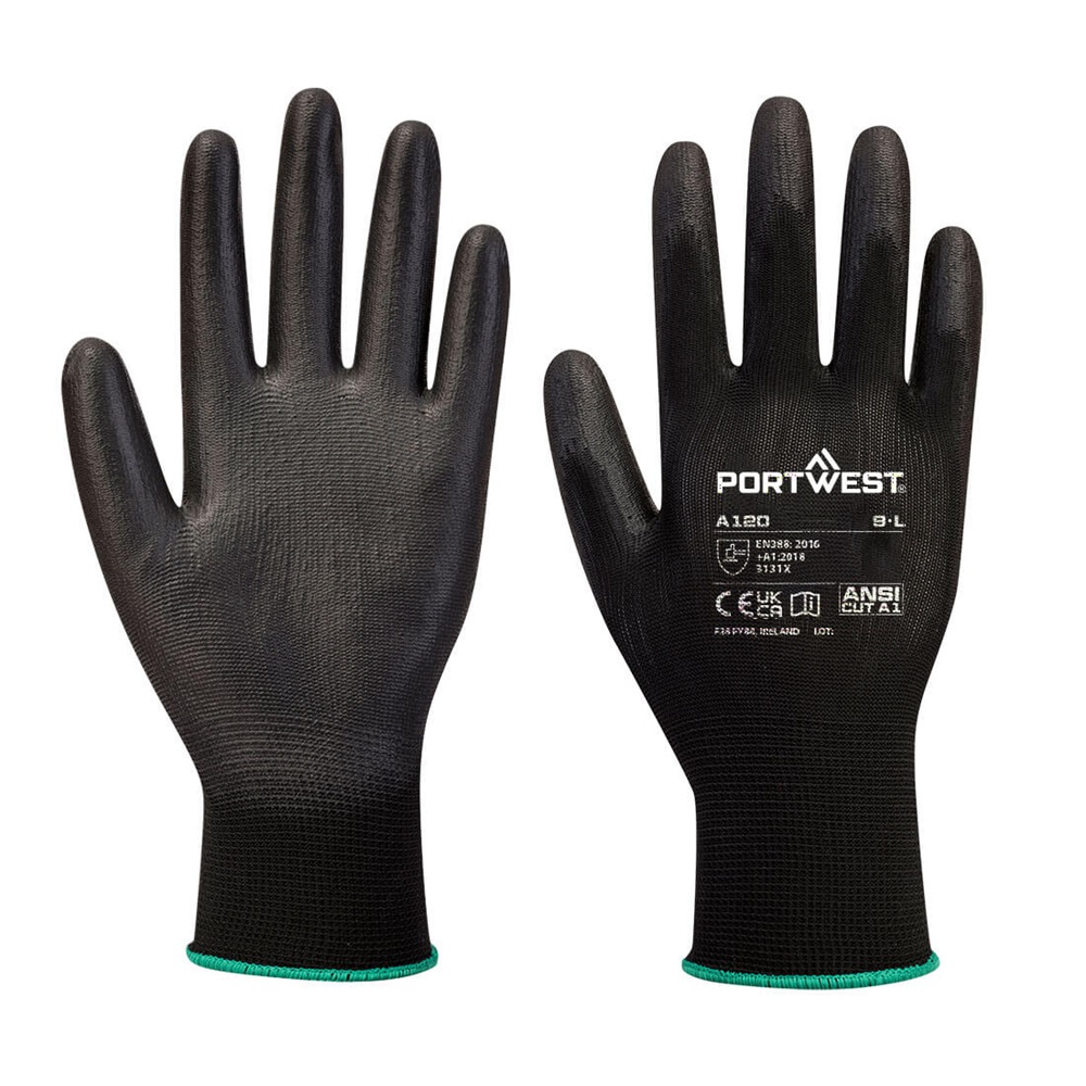 PU Black Safety Glove (Fixer/ A120)