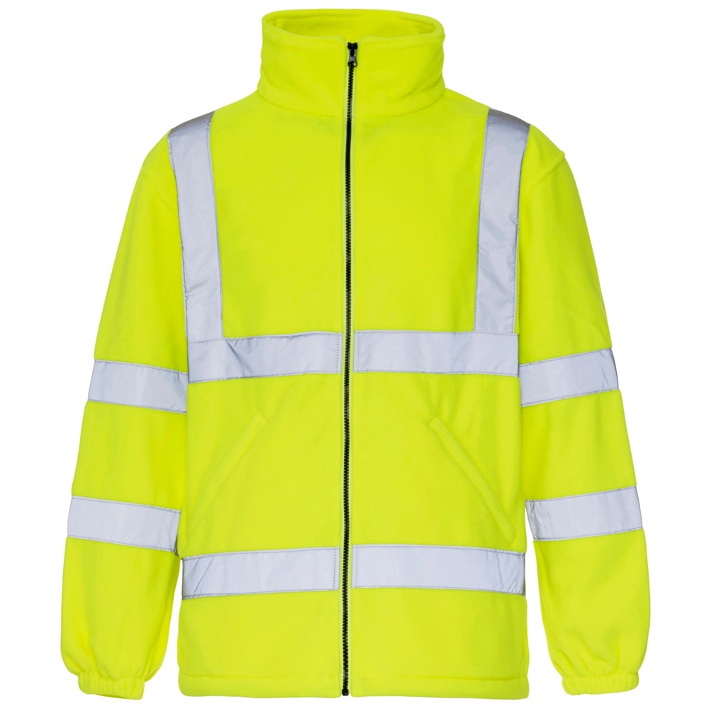 Hi Visibility XL Yellow Fleece Jacket