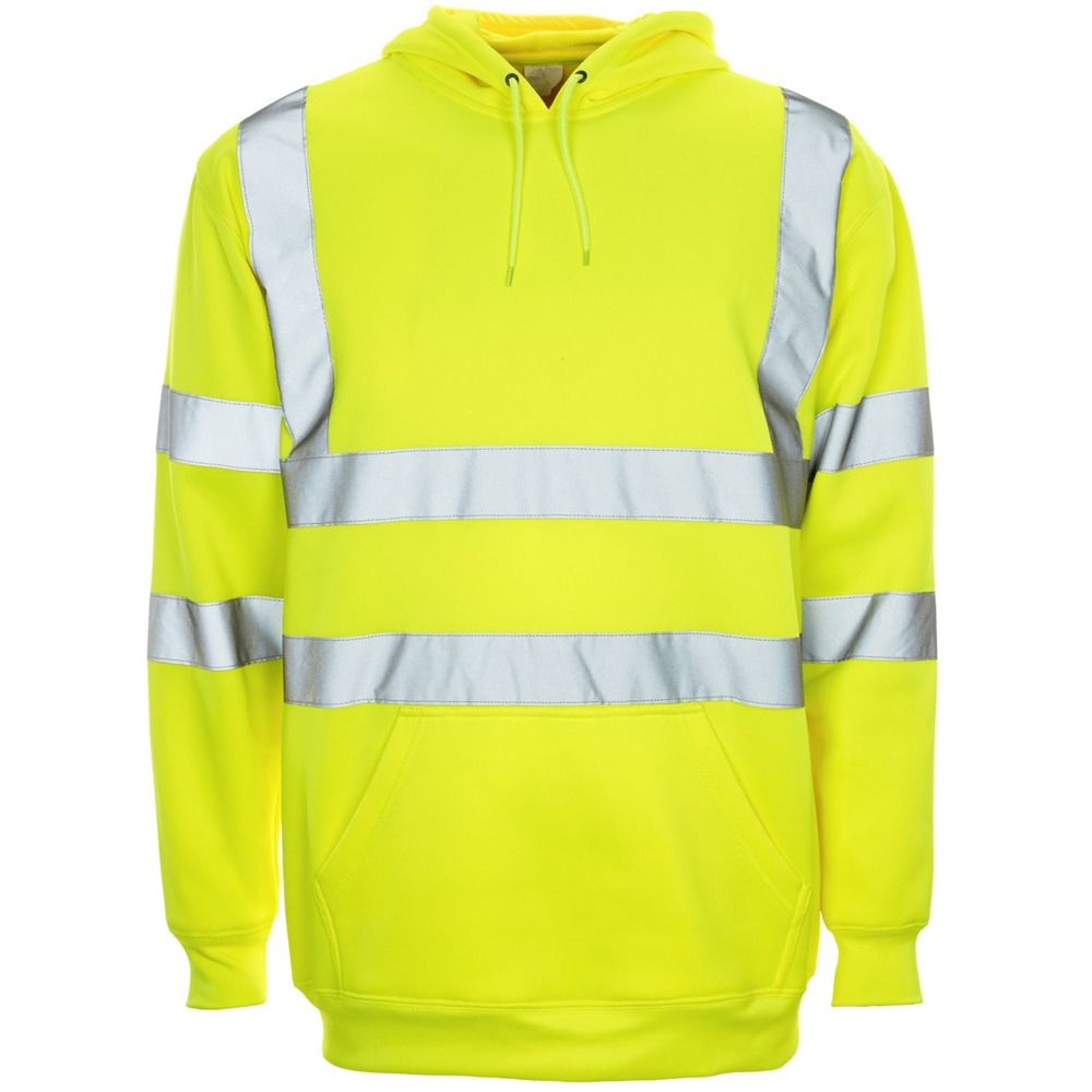 Hi Visibility Large Yellow Hooded Sweatshirt