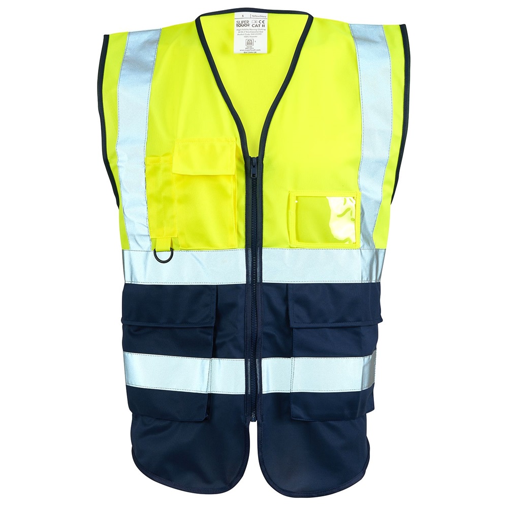 Hi Visibility 2XL Yellow/Navy Blue