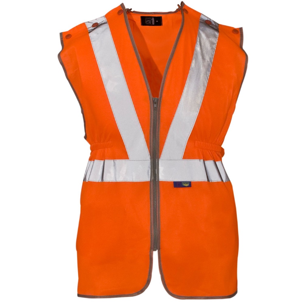 Hi Visibility Medium Orange Long Tracker Vest