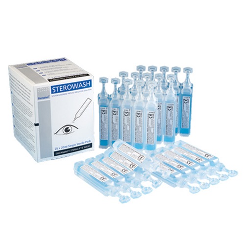 Emergency Eye Wash Sterile Saline Pods - 20ml