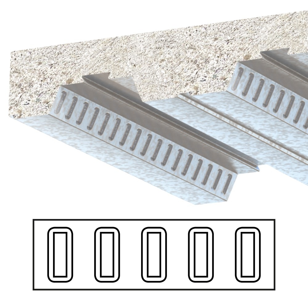 Lindapter Type AW composite steel profile drawing for Ribdeck E60