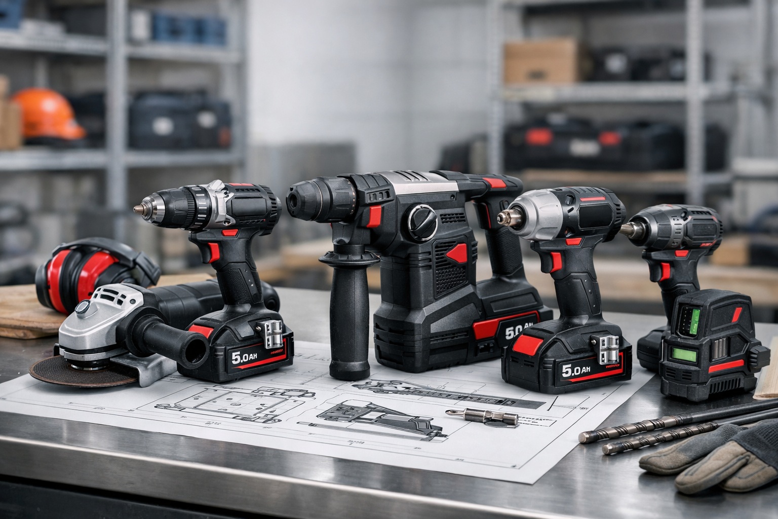 Professional high-grade industrial construction tools and rental machinery fleet