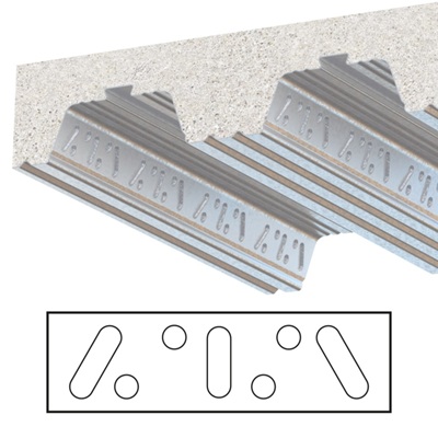 Lindapter Type AMD composite steel profile drawing for AMDECK 60