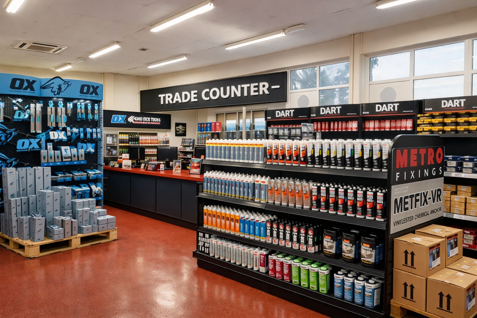 Metro Fixings branch trade counter location for client collection and commercial pickup logistics